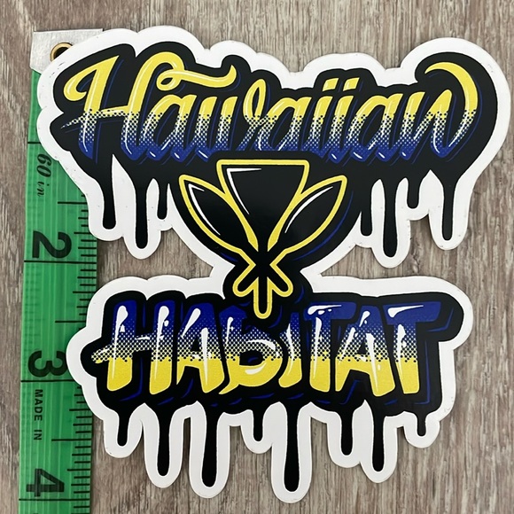 Exclusive Limited Stock Hawaiian Habitat Yellow & Blue Ombré Sticker - Picture 3 of 4